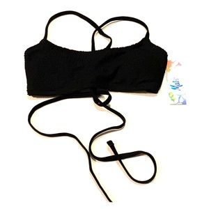 Malibu Small Black Bikini Swimsuit Top New